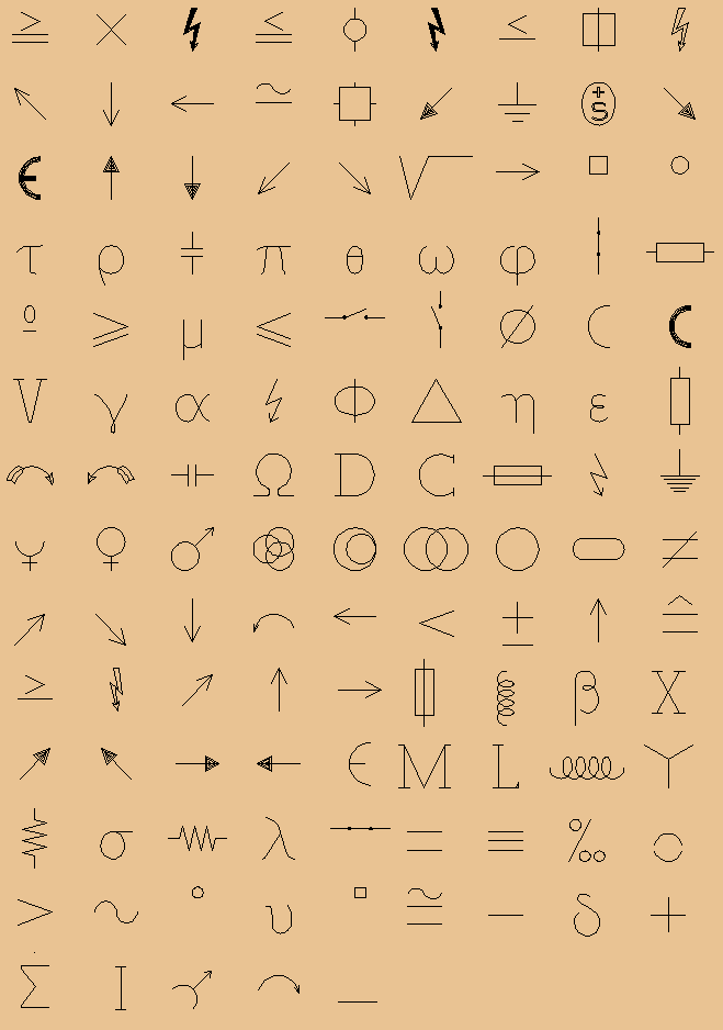 Tech Symbols for Engraving