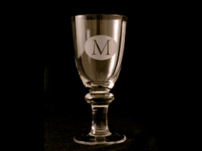 Etched Wine Goblet